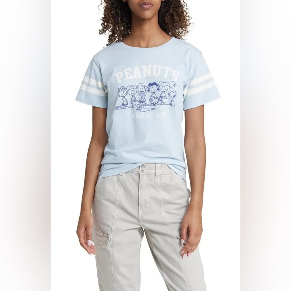Peanuts Athletic Cotton Graphic‎ T-Shirt Golden Hour Women’s Size Medium